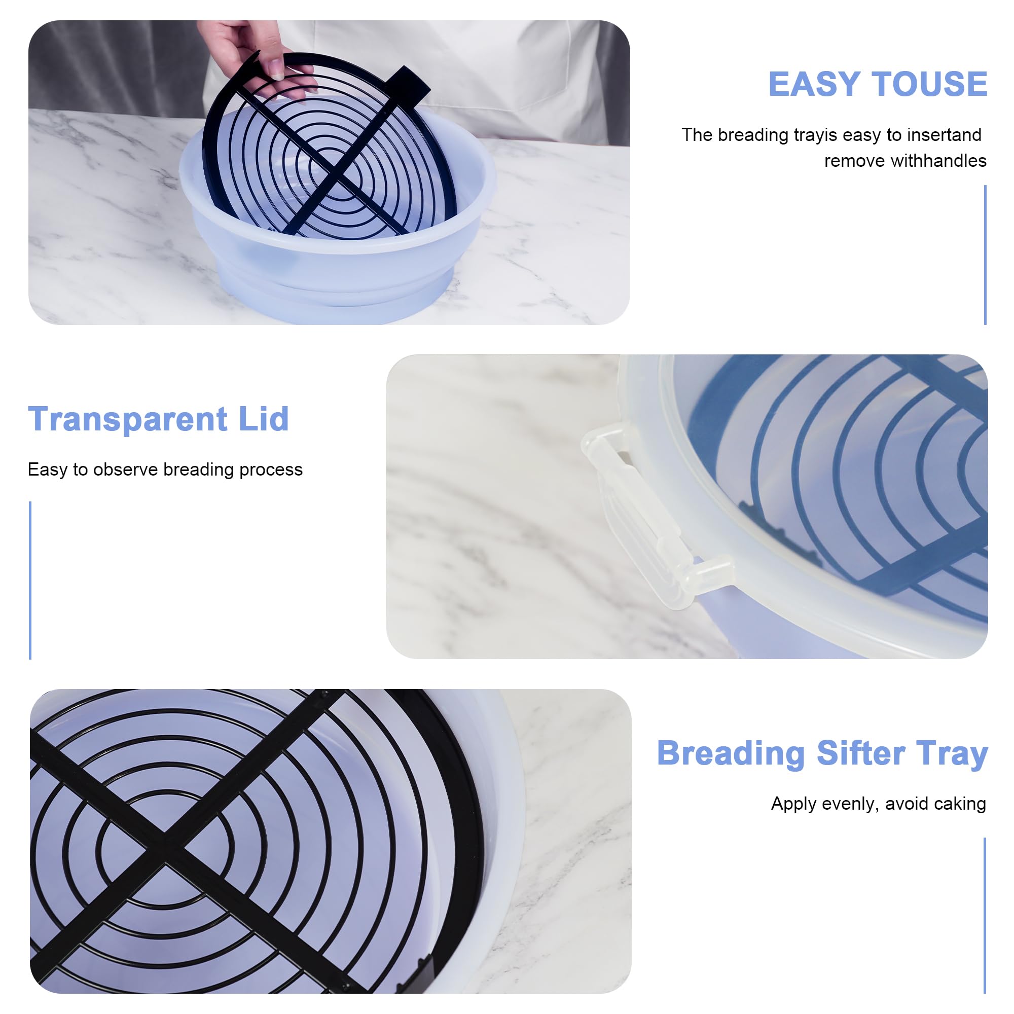 Collapsible Batter Bowl - Light Blue -7