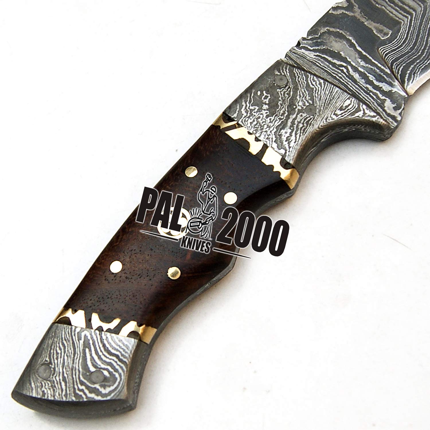 9568-Sjpm - Handmade Damascus Steel Knife - Solid Rose Wood Handle — Amazon image 6