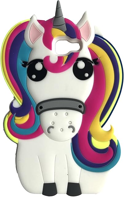 SKS Distribution® Rainbow Fantasy Unicorn Pony Horse Soft Silicone Mobile Phone Case for Samsung Galaxy J3 (2017)