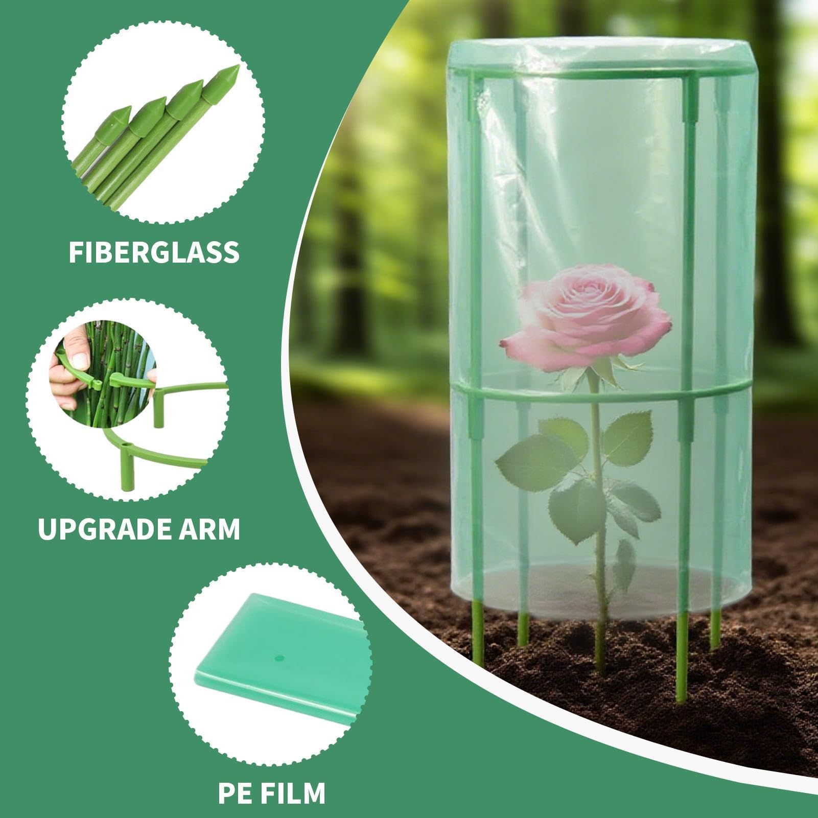 Cloches pour 4 Pièces Cage Respirante Réutilisable | Cloches Pour Et Au Jardin Adapté aux myrtilliers légumes fruits potager surélevé balcon urbain et verger