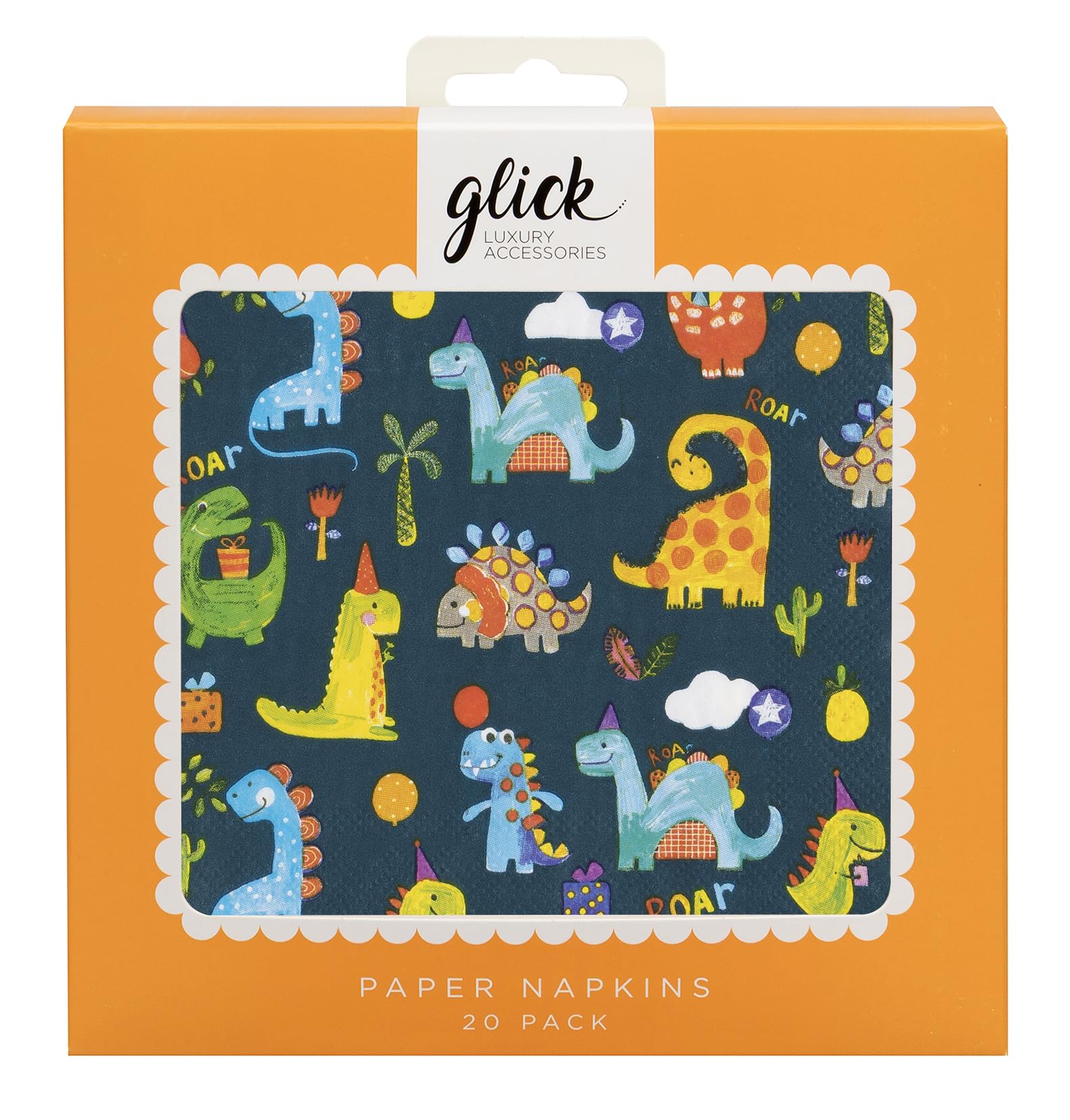 Glick Party Napkins - Dinoroar - 33 x 33cm - Pack of 20