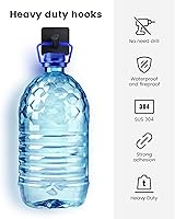 Vista 3 de Ganchos para toallas de baño, 4 unidades, ganchos de pared resistentes para baños, abrigos, batas, cocina, ganchos autoadhesivos sin perforación