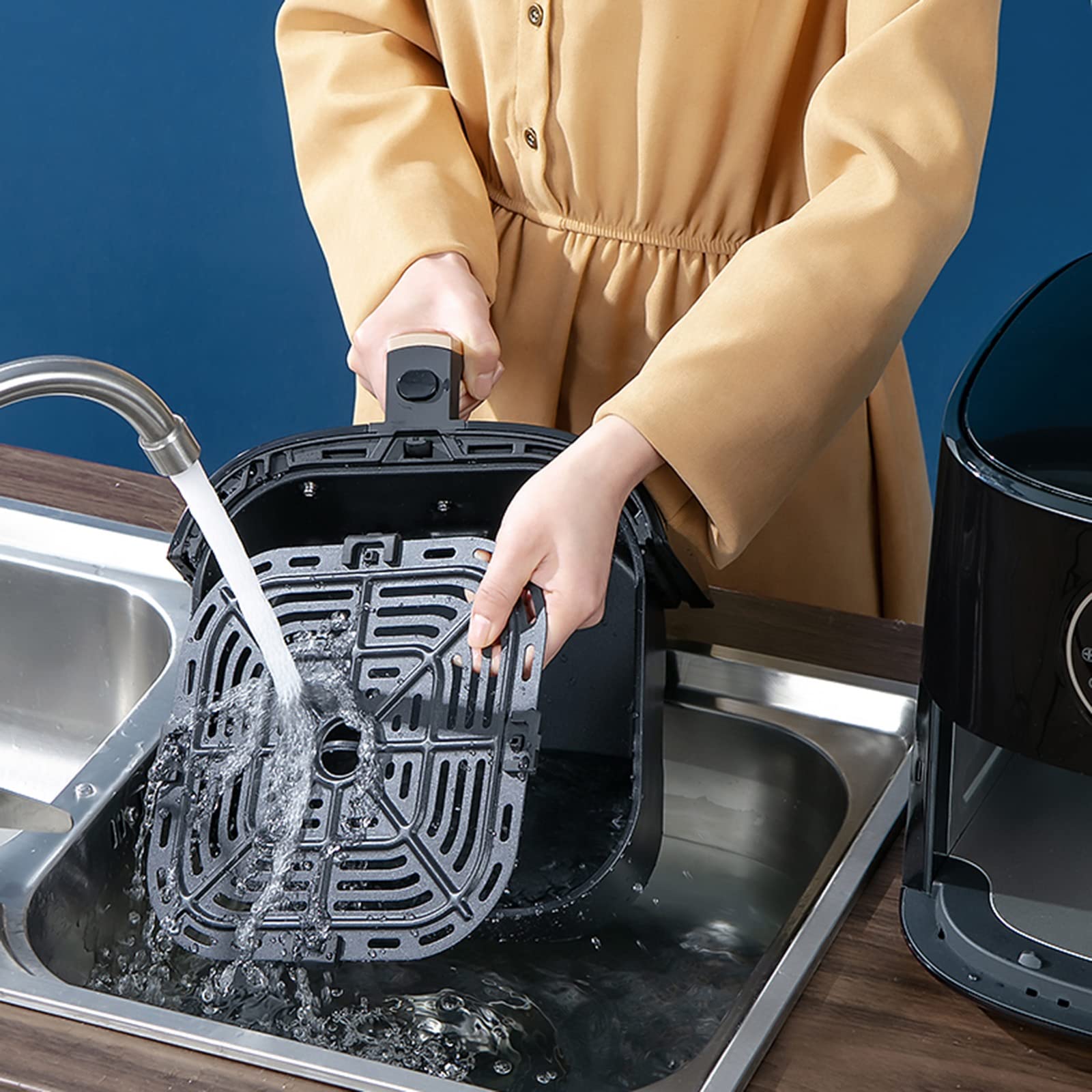 5L Beztłuszczowa Frytkownica Powietrzna Z Inteligentnym Ekranem Dotykowym, 360° Cyrkulacja Gorącego Powietrza, Domowa Frytkownica Powietrzna O Niskiej Zawartości Tłuszczu