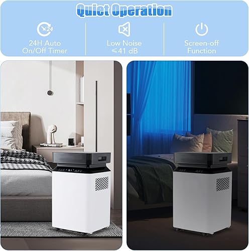 Miniatura 8 de ARLIME Deshumidificador de 70 pinta con bomba, 4500 pies cuadrados, modo continuo y automático, tanque de agua de 2.2 galones, drenaje automático o