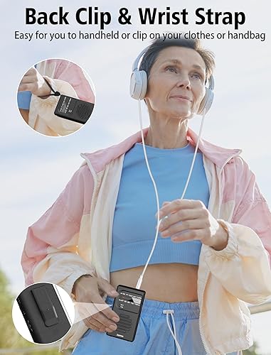 Miniatura 4 de Radio portátil AM FM, radio a batería con altavoz grande de 3 W, radios de transistor con la mejor recepción, bolsillo con clip trasero, linterna,