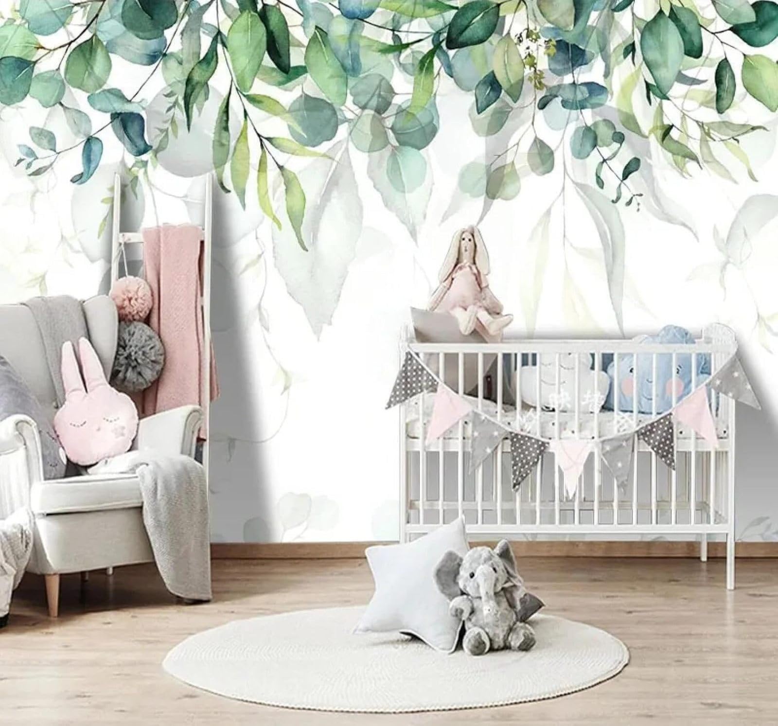XLMING Hand Drawn Fresh Watercolour Leaves Vines 3D Wallpaper Luxury Home Dining Decor Paste Sofa Living Room The Wall for Bedroom Mural-350cm×256cm