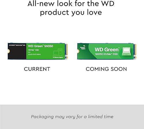 Vista 18 de Western Digital WDS500G2G0C - Unidad de estado sólido SSD interna WD SN350 NVMe de 500 GB, color verde, Gen3 PCIe, M.2 2280, hasta 2.400 MB/s