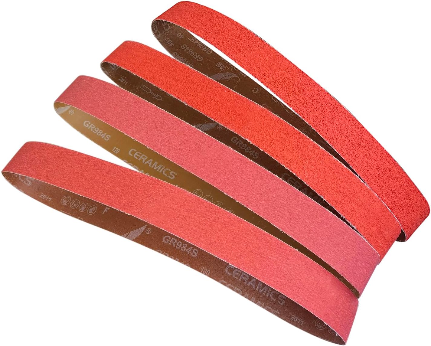SACKORANGE 4 Pack 2 x 42 Inch Metal Grinding Ceramic Sanding Belts Kit