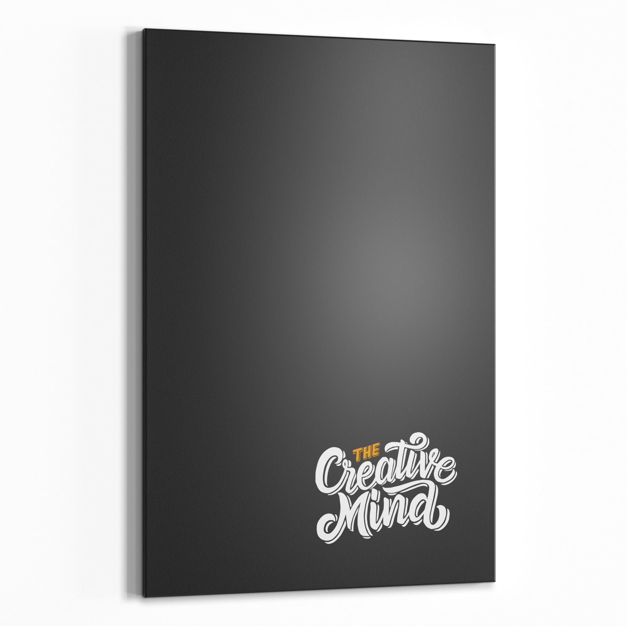 DEQORI Magnetyczna tablica do pisania kredą z nadrukiem UV | motyw "Kreatywna głowa" | wzór prostokątny 60 x 90 cm | metalowa tablica kredowa do pisania – dekoracja ścienna do kuchni, korytarza