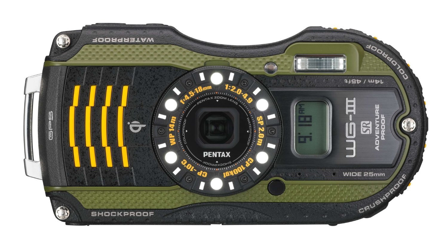 Amazon.com : Pentax Optio WG-3 GPS green 16MP Waterproof Digital