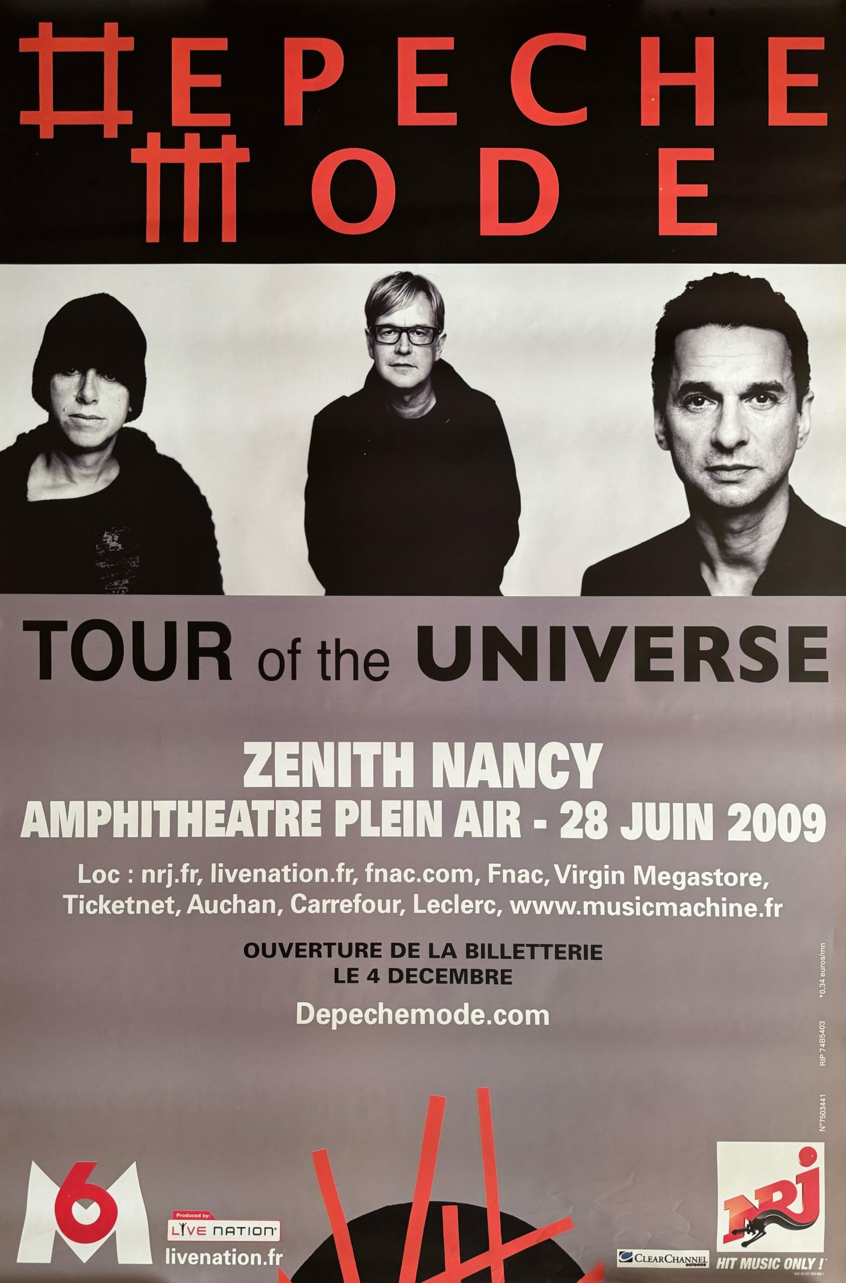 Générique Depeche Mode – Tour Of The Universe – 80X120 Cm Poster