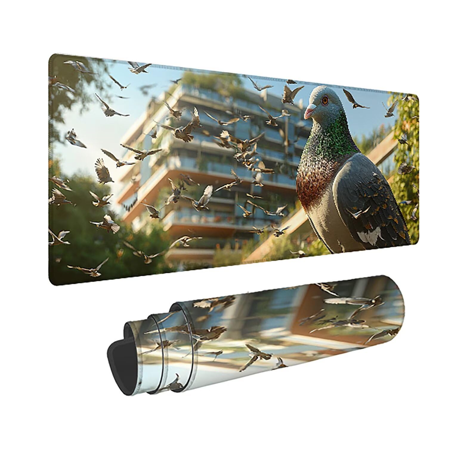 Podkładka pod mysz do gier XXL ze zwierzętami krajobrazowymi, podkładka pod mysz XXL - 1400 x 600 x 3 mm, podkładka pod mysz matowa, bardzo duża tkanina na biurko dla graczy, antypoślizgowa podstawa