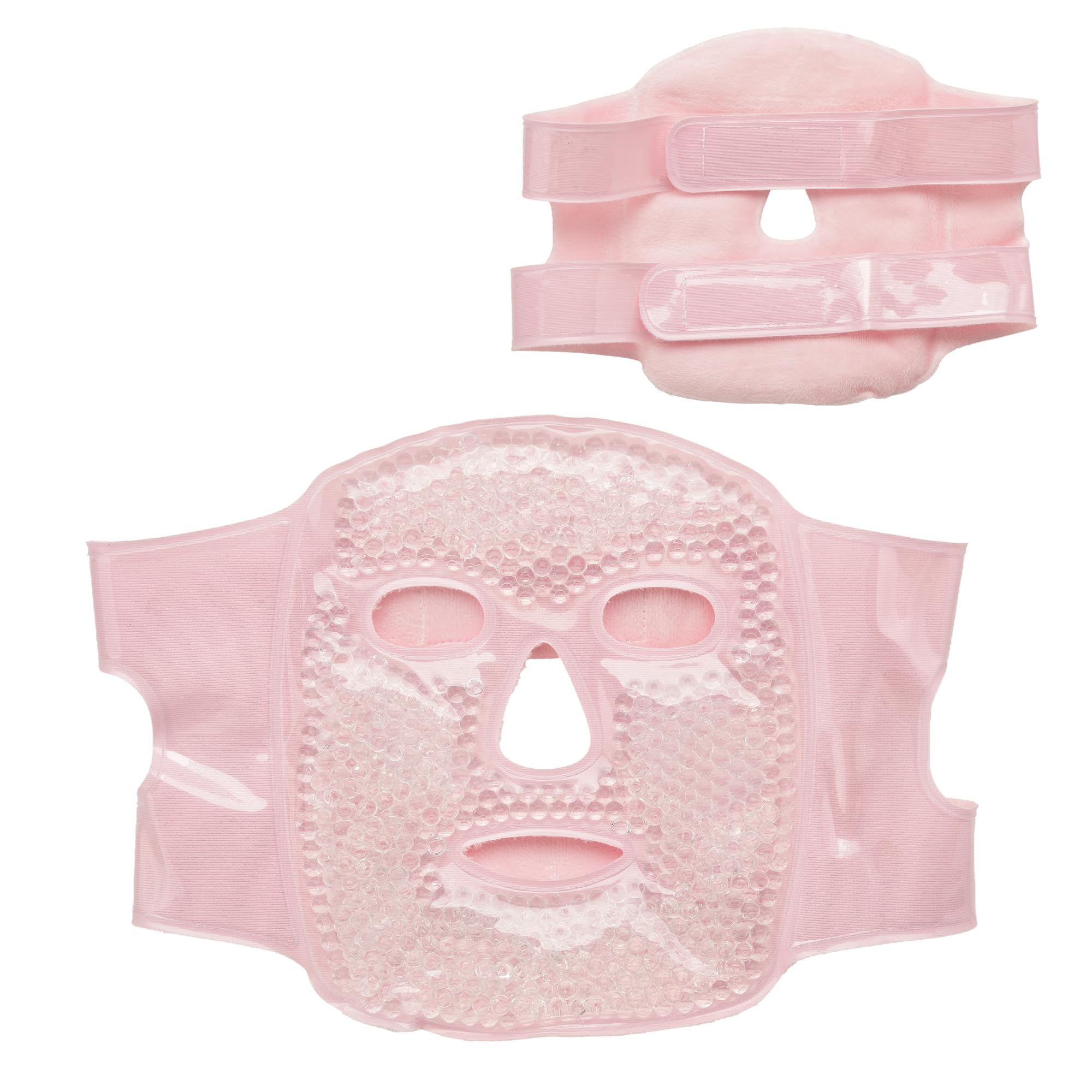 Cold Full Face & Eye Gel Mask | Ice FacePack Reduce Puff | Helps Reduce Puffiness, Dark Circles & Facial Stress | Reusable Face Spa Mask for Women | Home Spa Skin Care Tool (Pink)-image-7