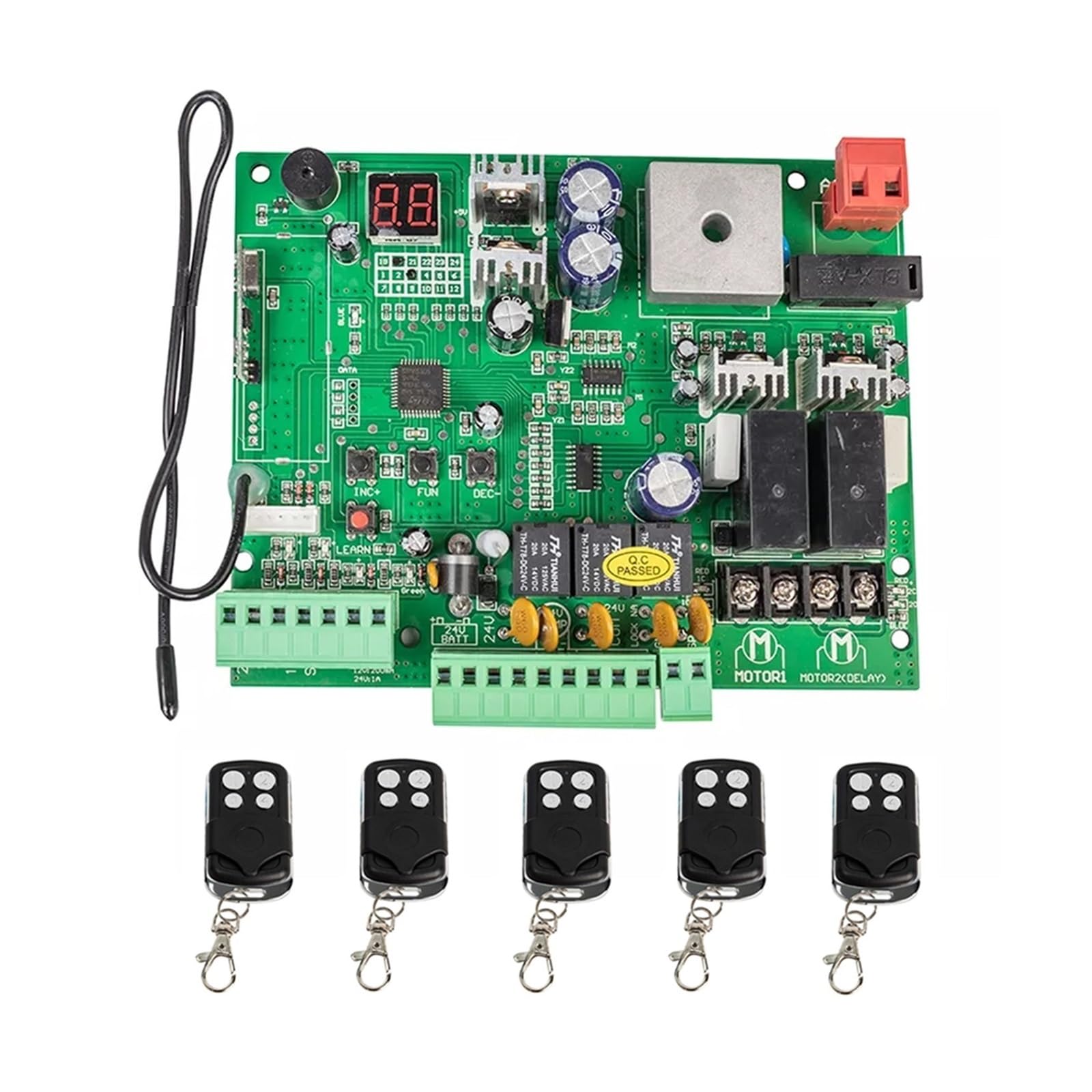 Scheda di controllo, Scheda PCB di tipo universale 12V/24V for pannello controllo automatico a doppio battente apricancello Smart Control Center for vialetto per apricancelli(2 remote 1 wifi)