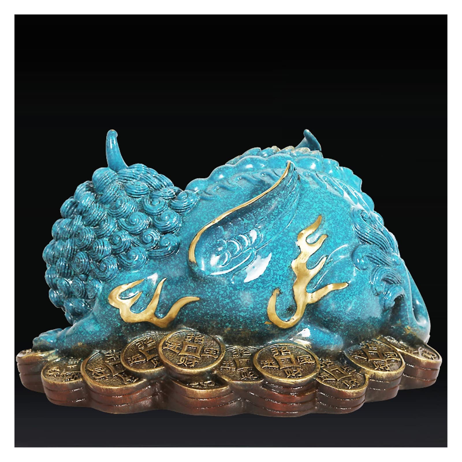Dekoracje na biurko Czysta miedź przyciąga bogactwo odważne ozdoby Money Beast Office ozdoby Feng Shui dekoracje Akcesoria do biurka domowego(12 inch)