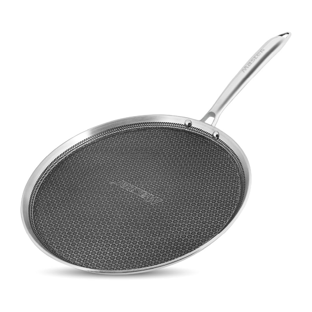 MasterMaster Titan Pro Non-Stick Dosa Tawa 29 cm / 11.4 inch | Cookware for Crispy Dosa | Induction & Gas Stove Compatible | Durable Tava for Everyday Cooking