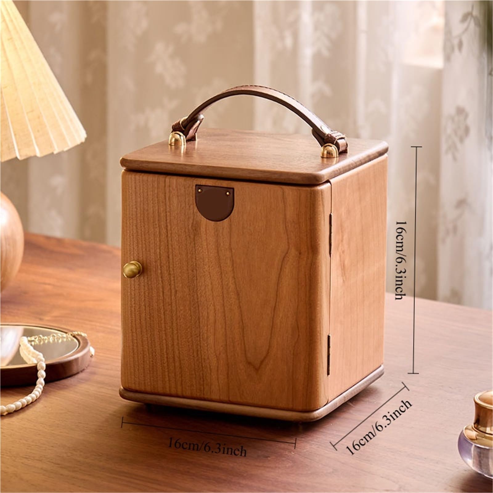 Generisch Solid Black Walnut Wood Storage Box With Drawers, wielowarstwowy organizer o dużej pojemności