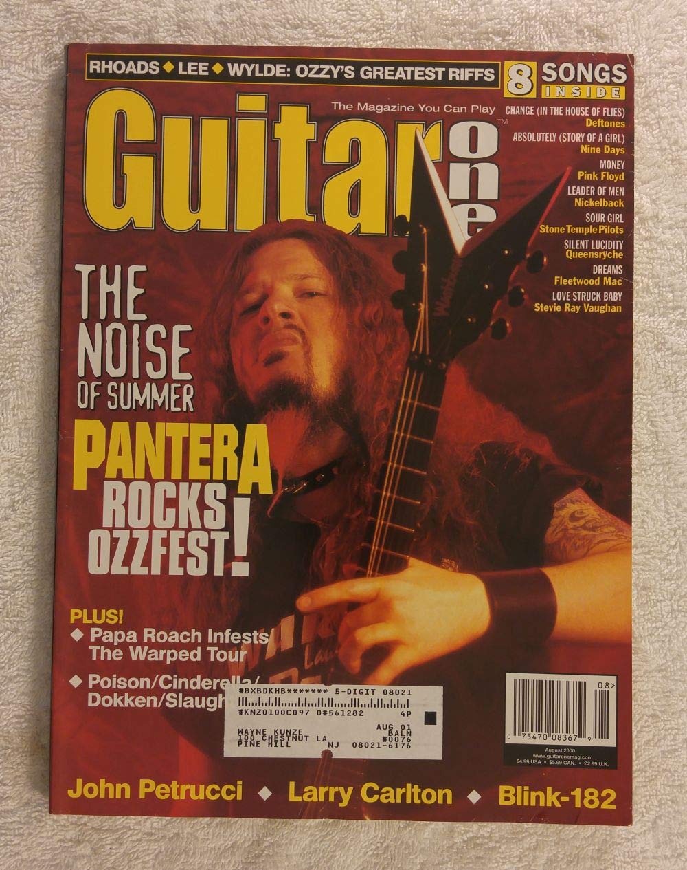 Dimebag Darrell The Noise Of Summer Pantera Rocks Ozzfest Guitar One Magazine August 00 At Amazon S Entertainment Collectibles Store