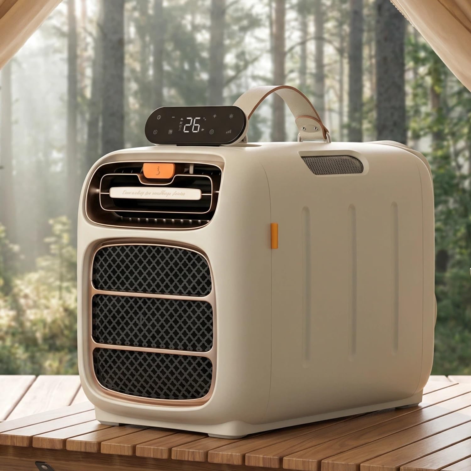 4800 BTU Portable Air Conditioner for Camping Outdoor and Indoor Use,400W Low Power Small AC Unit,Tent AC, Quiet Air conditoning Adjustment range 16-32°C with Remote Control(Cooling only)
