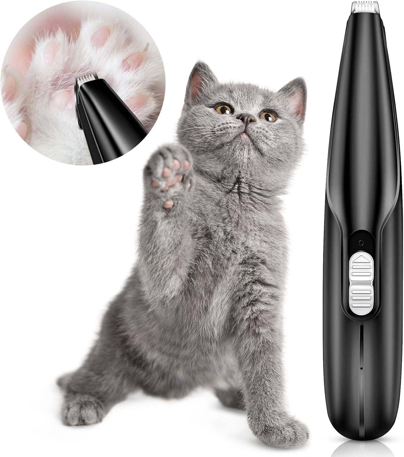 Dog Clippers, Low Noise Cordless Electric Pet Hair Trimmer, USB Rechargeable 2-Speed Dog Grooming Clippers Kit for Small Dogs and Cats…