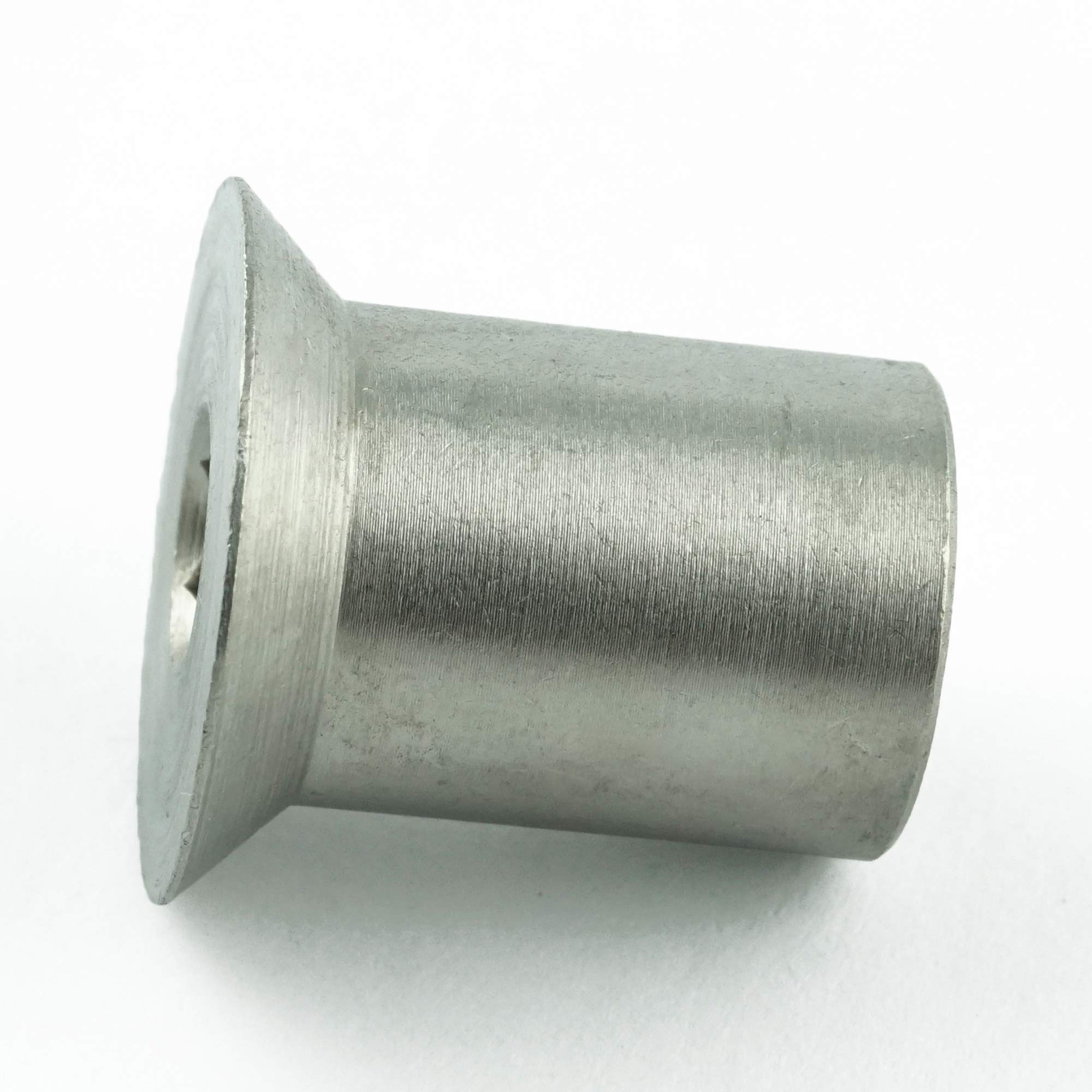 Dadi a manicotto M6 x 16 mm con testa svasata e esagono incassato (10 pezzi) – Acciaio inox A1 1.4305 – inossidabile