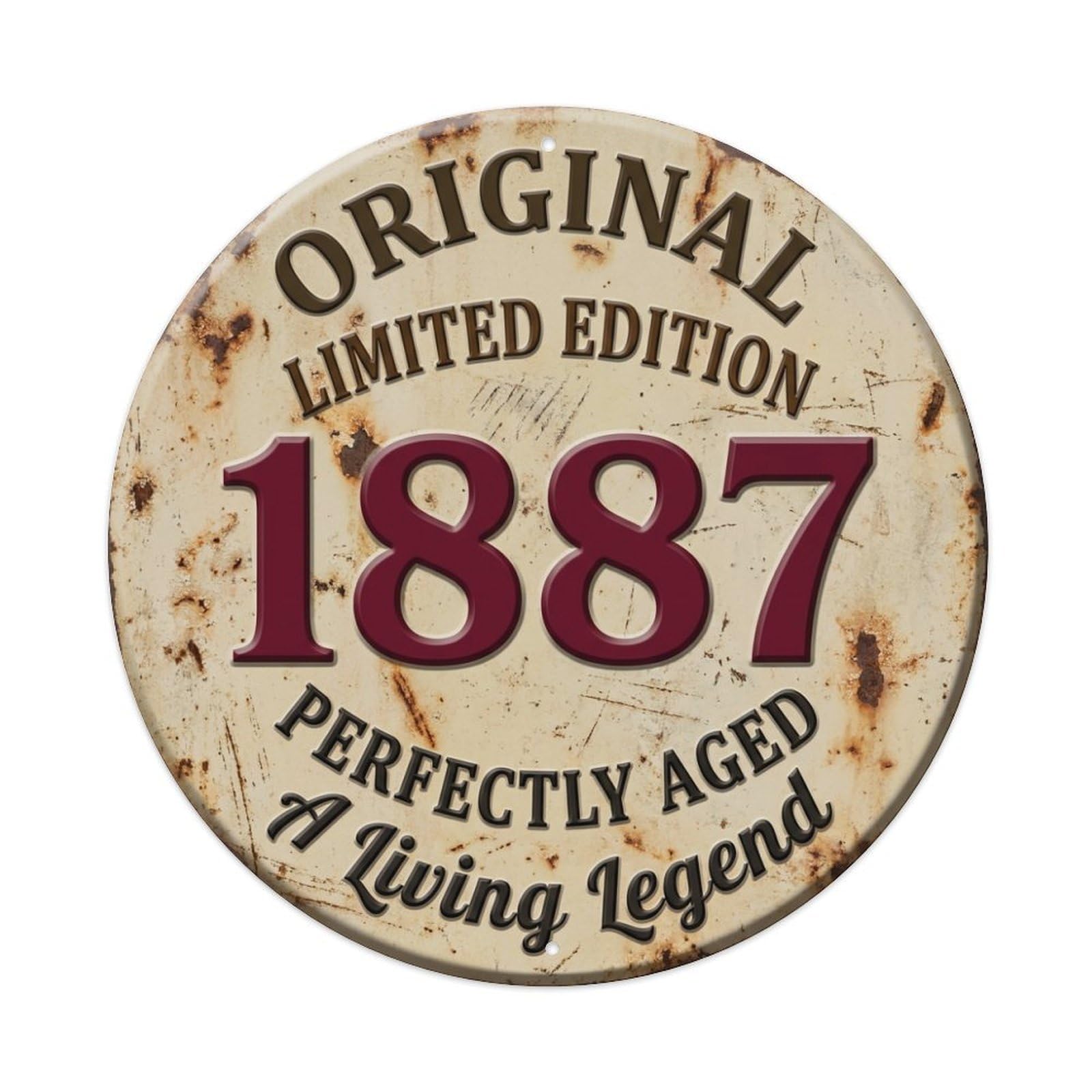 Original 1887 Limited Edition Perfectly Aged Live Legend Metal Tin Sign