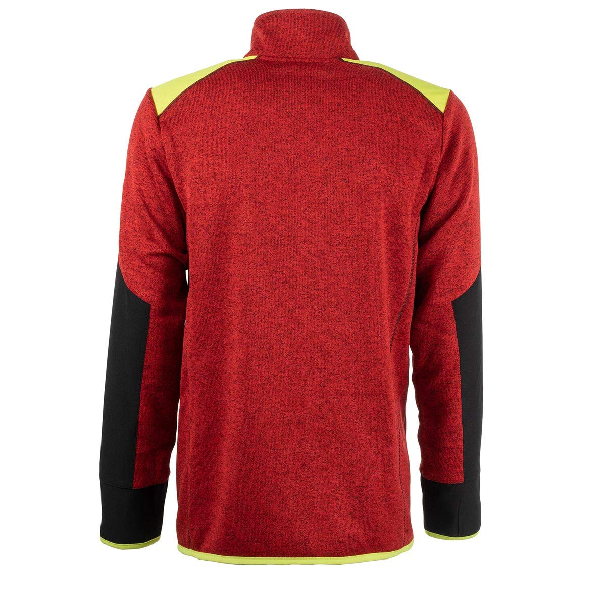 FORSBERG Strickjacke Forst Strickfleece mit Softshell Verstärkung rot neongelb gut sichtbar bequem robust hochwertig