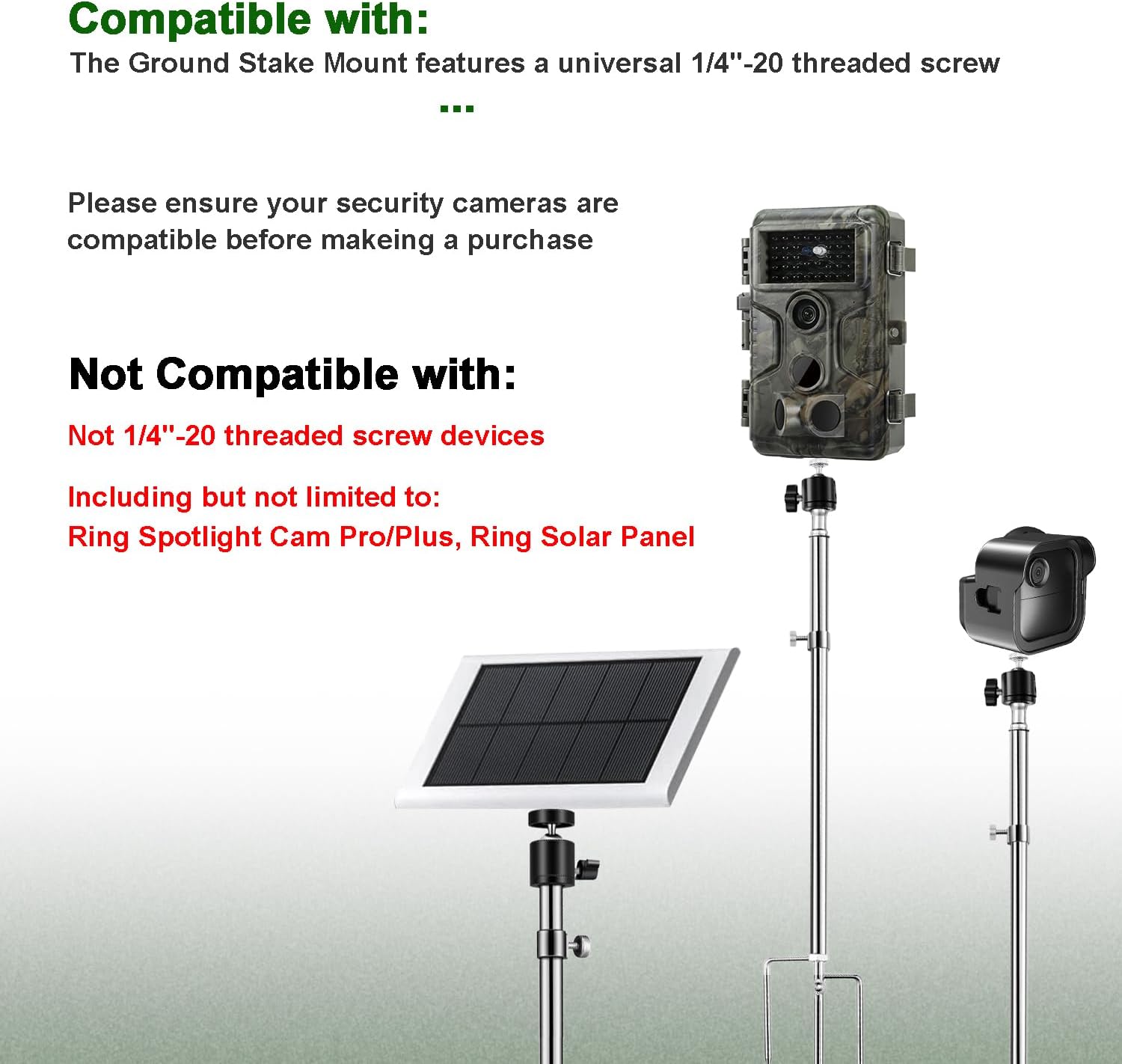 Weatherproof Ground Stake Mount for Blink Outdoor 4 Camera with Protective Housing, Heavy Duty 304 Stainless Steel Spike Stand, 360° Adjustable Outdoor Camera Mount for Garden, Lawn, Yard