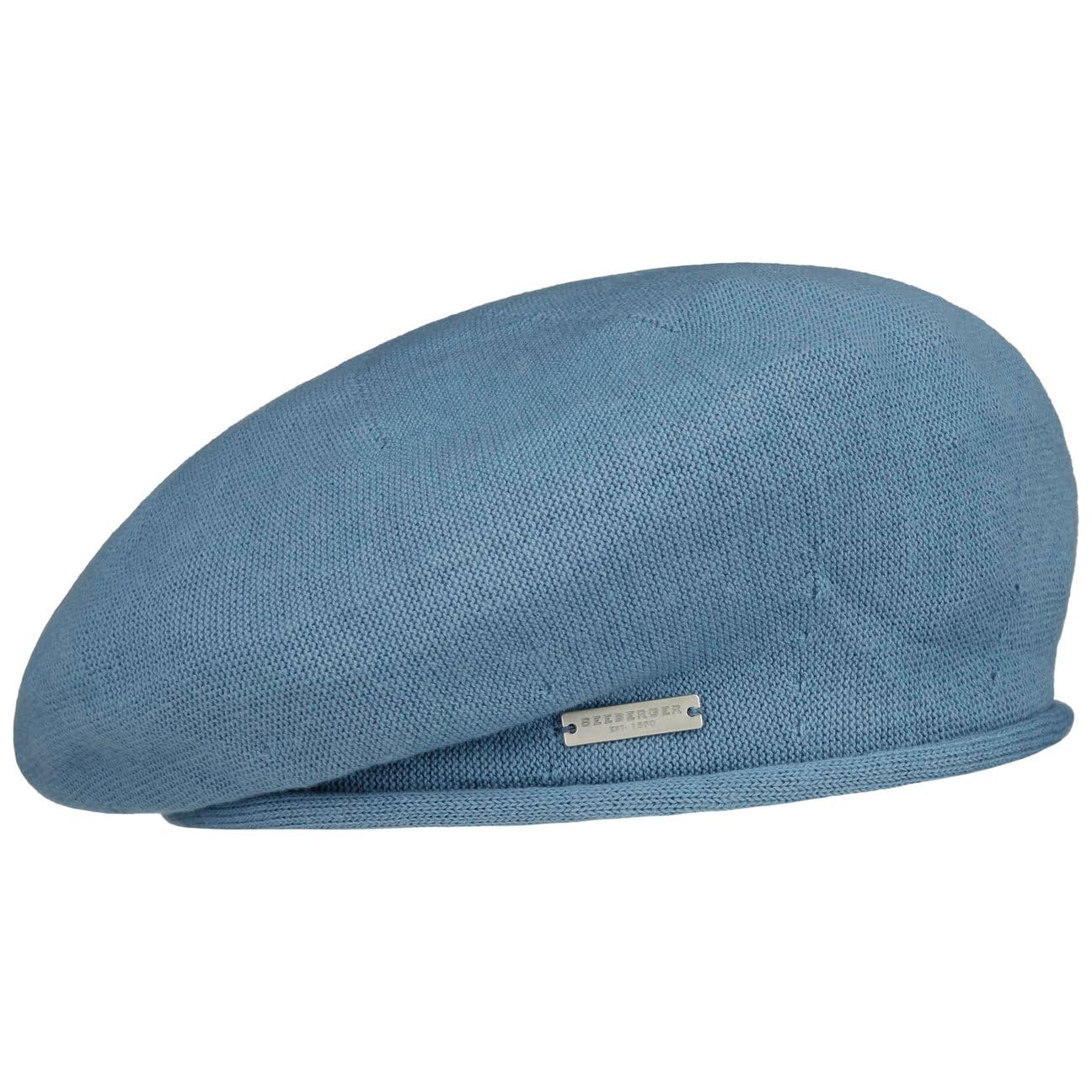 Seeberger Rolled Edge Beret Women´s Summer Beanie (One Size - Blue)