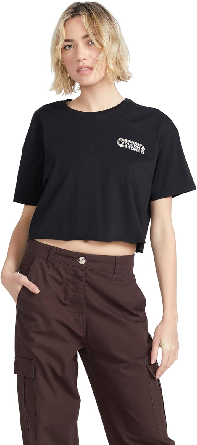 Volcom Women's Just a Trim Short Sleeve Crop Tee
