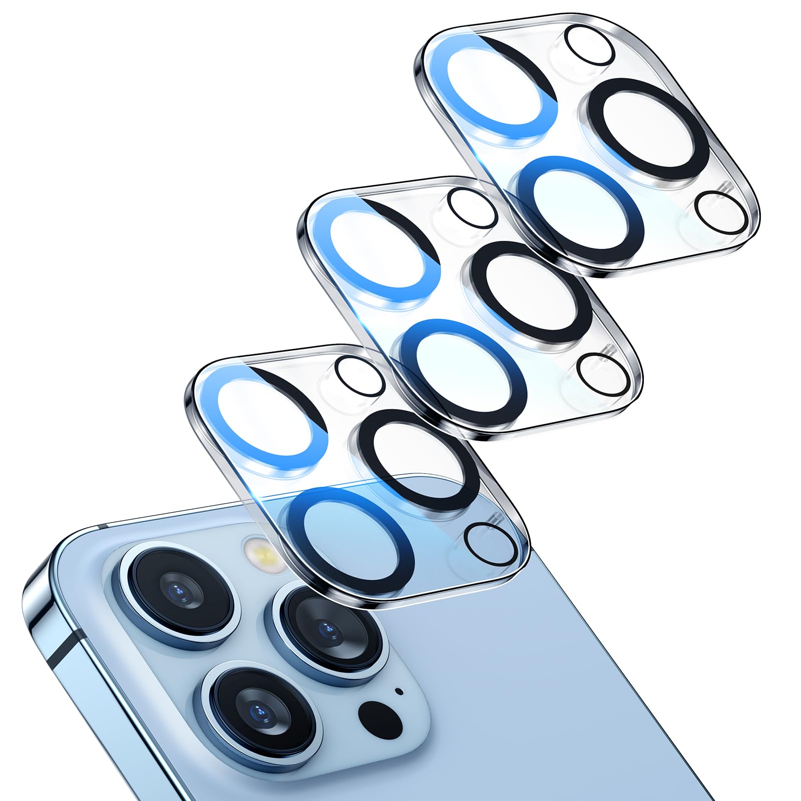 Löwe Protezione fotocamera ORIGINALE per iPhone 15 Pro Max - Lente della fotocamera in vetro blindato 9H