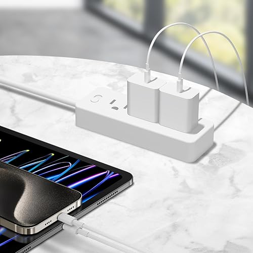 Miniatura 7 de Cargador para iPhone 17 16 15 de carga rápida - 2 paquetes, cargador de bloque USB C de 20 W con cable tipo C de 6 pies compatible con iPhone 17/17