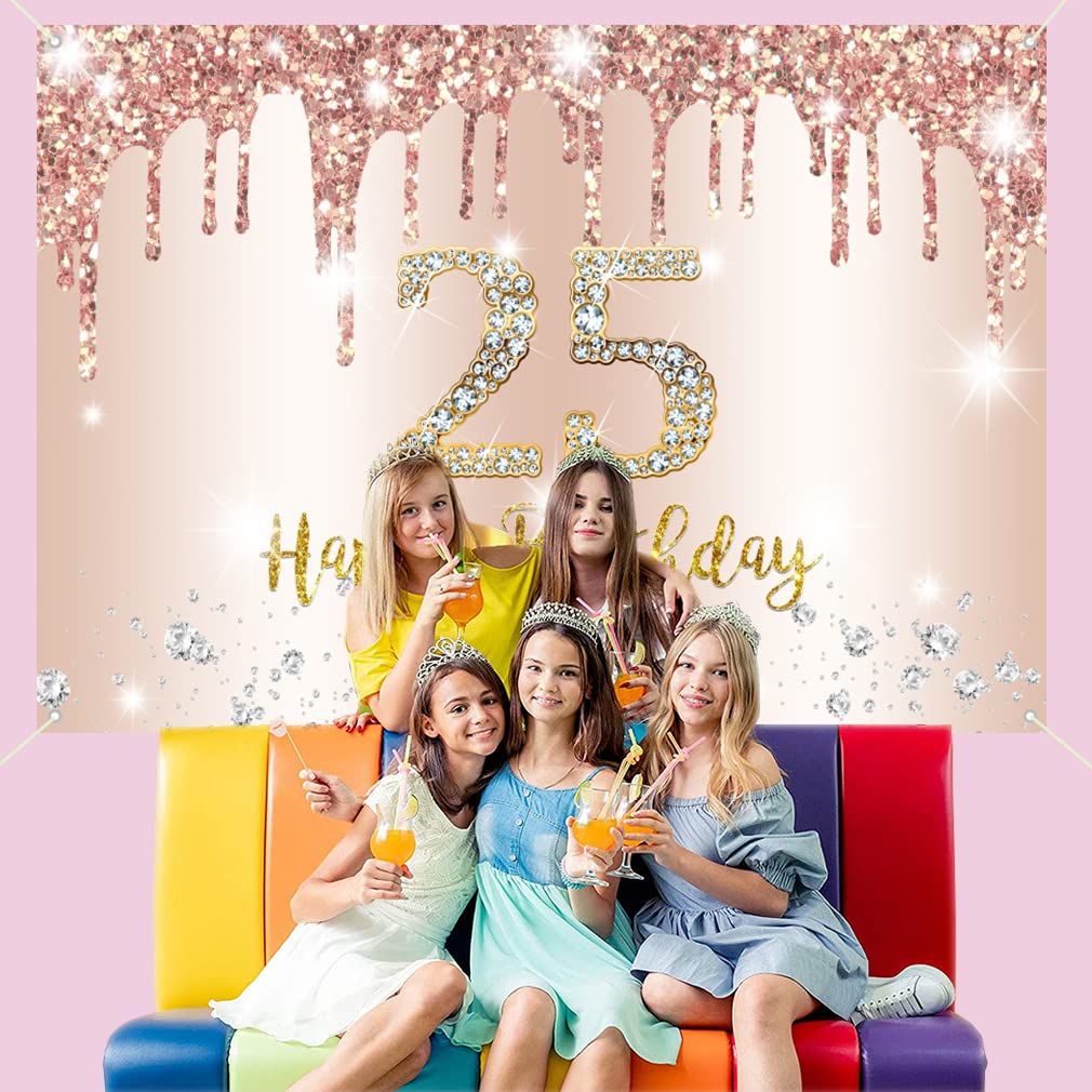 Heytea Vrouw 80ste Verjaardagspartij Decoratie Rose Goud, Stof Banner Voor 80e Verjaardag Foto Achtergrond Fotografie Achtergrond 80e Verjaardag Outdoor Ga