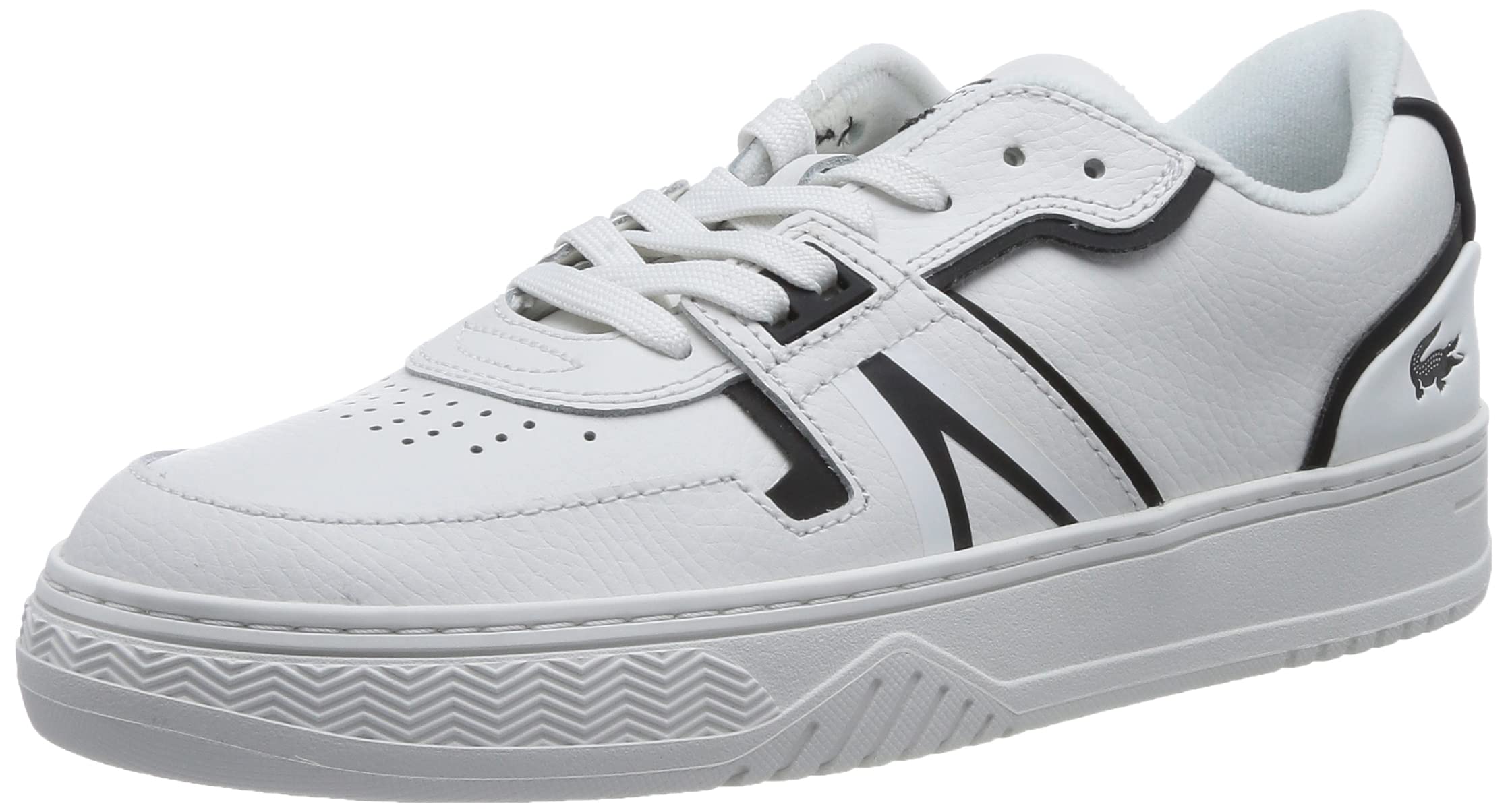 Lacoste 45SFA0087, Women's Court Sneakers, WHT/BLK, 39 EU, Wht Blk, 6 UK