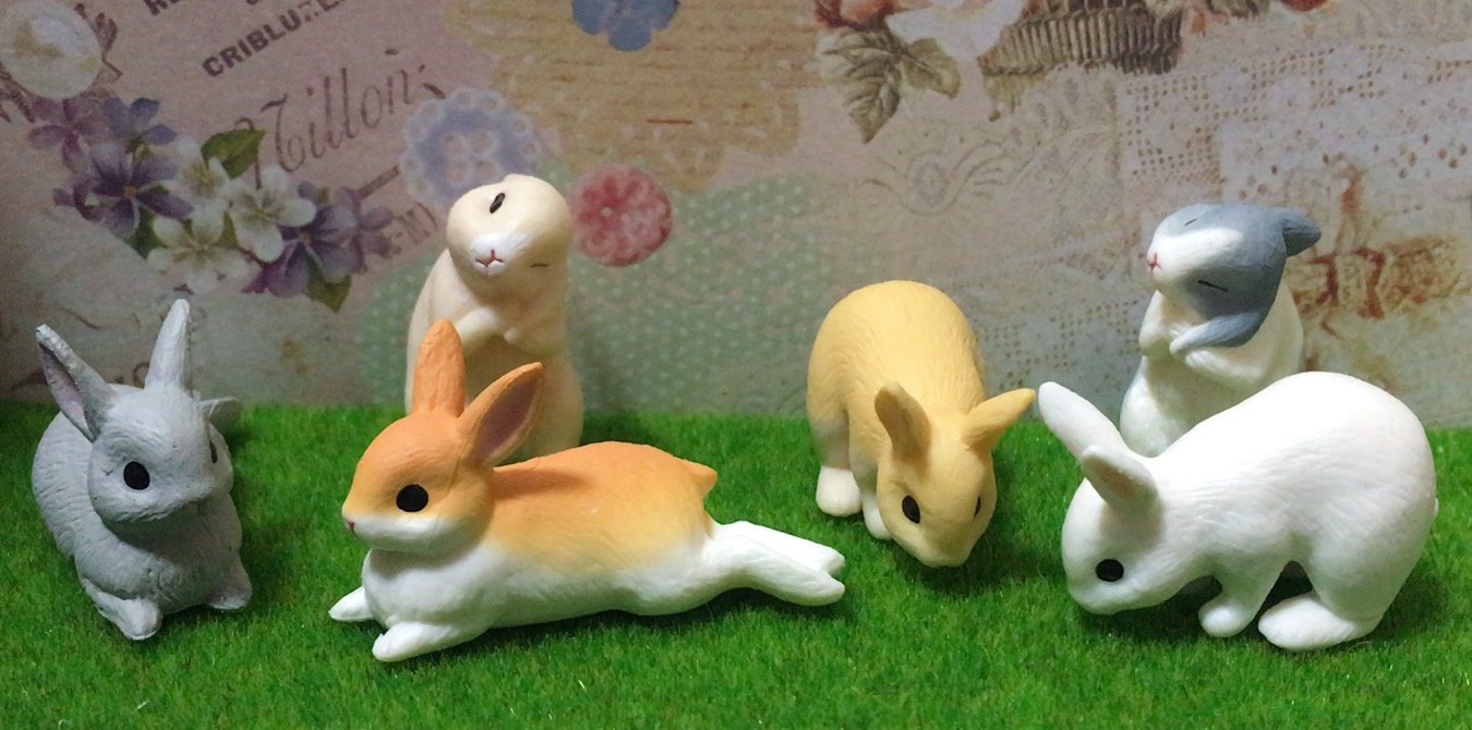 Amazon | うさぎの自由時間 全6種セット ガチャガチャ | カプセル玩具