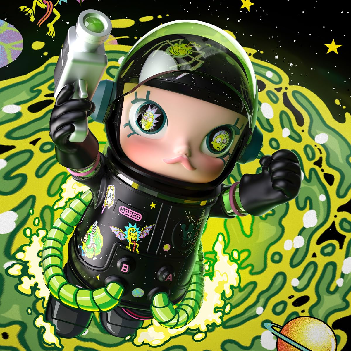 POP MART Mega Space Molly 400% Rick and Morty Figures Anime Action