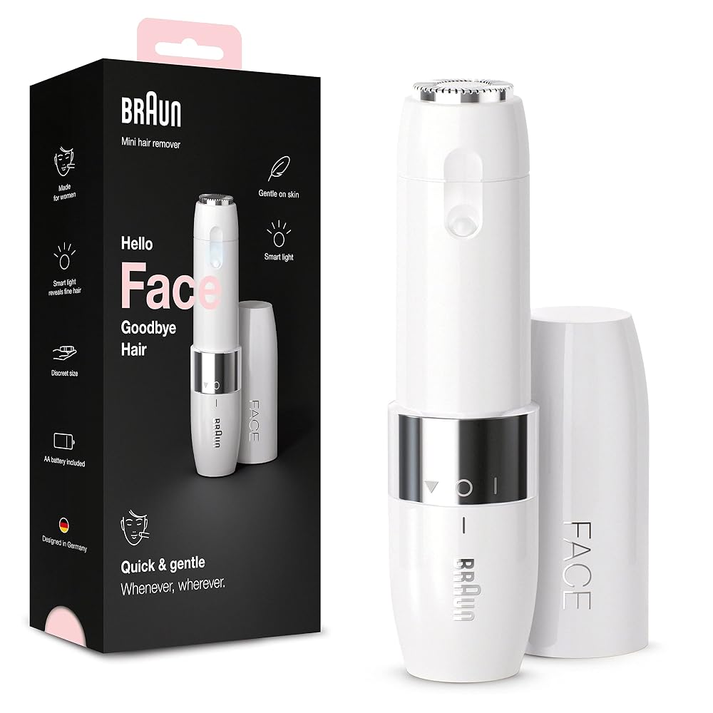 Braun Rasoir Visage Électrique Pour Femme Face Mini FS1000 Blanc, Rapi