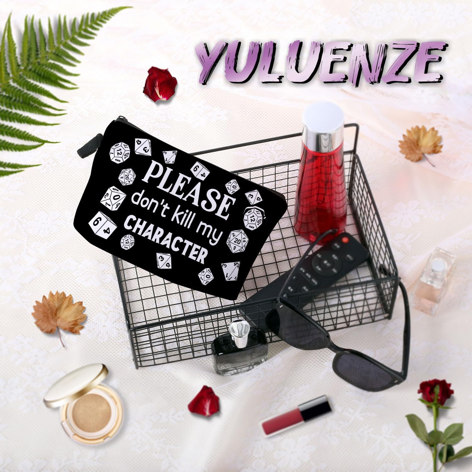 D&D Dice Cosmetic Bag Small Makeup Bag D&D Dice Toiletry Organizer Pouch with Zipper Presents for Women Friends -2 - Image 7