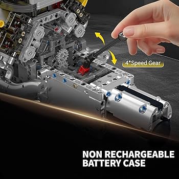 トラクサスレポ　エンジン エンジンカーから電動カー変換仕様 Amazon.co.jp: Mould King 10202 MOC 技術 V12シリンダー、V型に