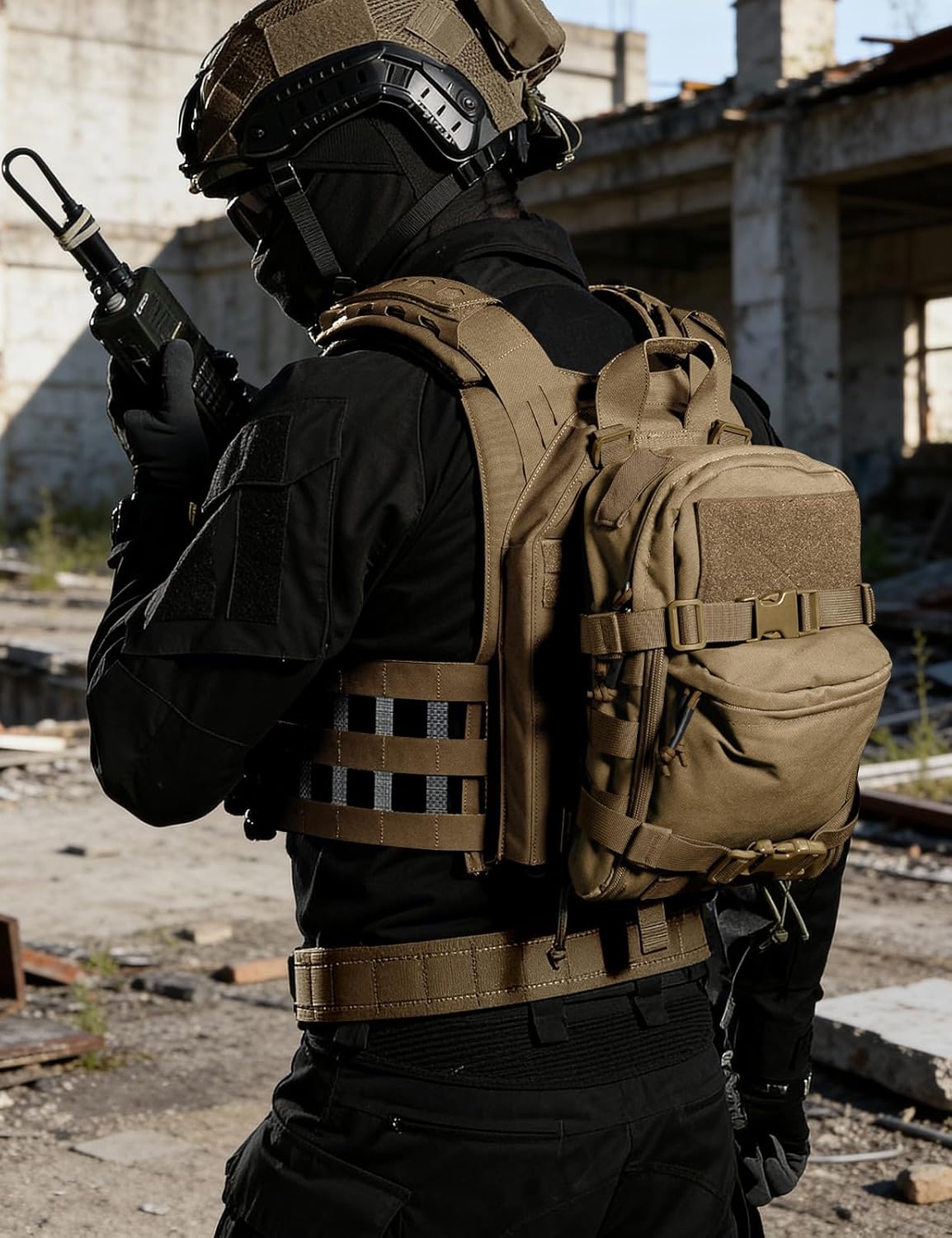 IDOGEAR Mini Tactical MOLLE Hydration Pack Water Reservoir Bag Outdoor Water Bladder Carrier Pack for Tactical Vest Backpack - Image 6