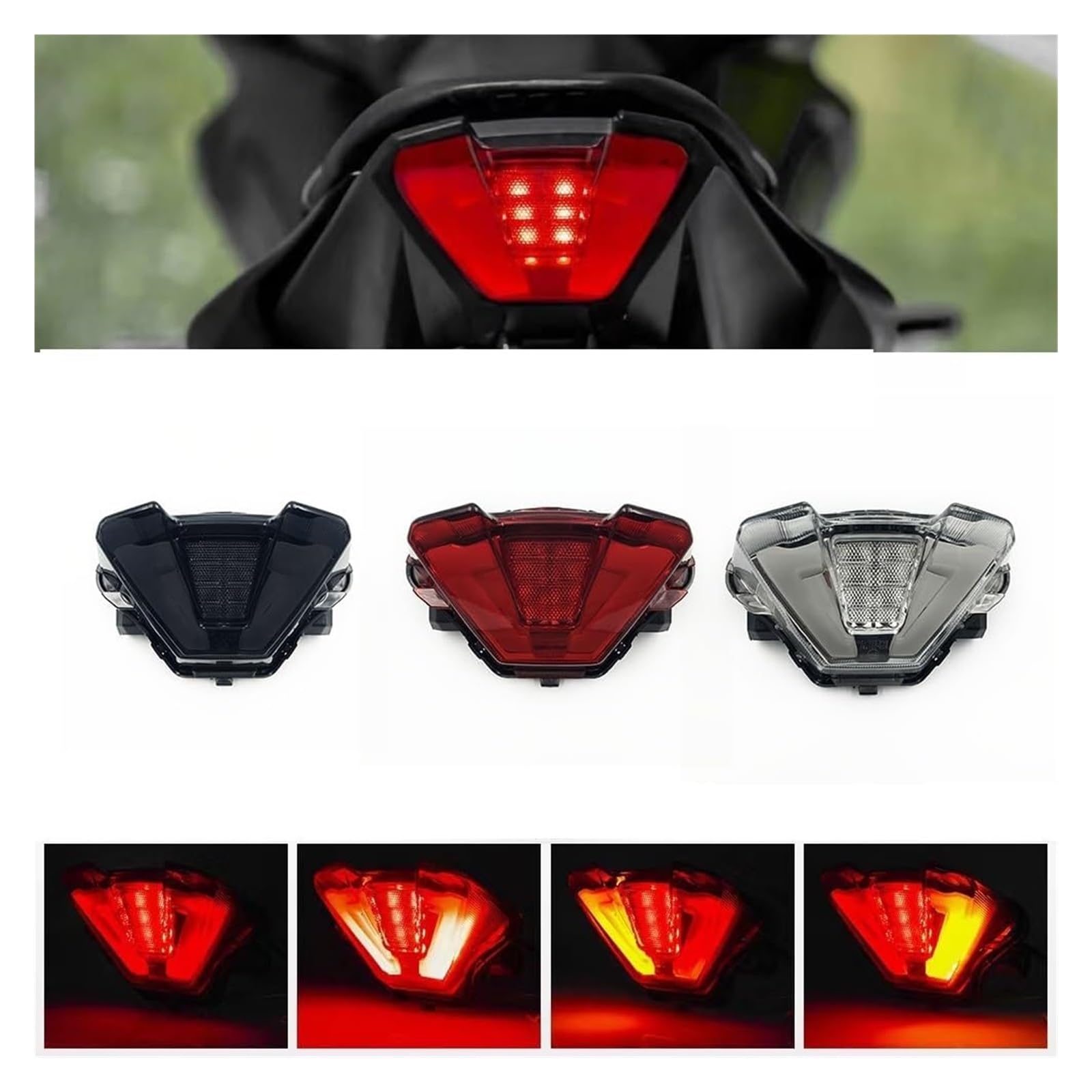 Para Yamaha Para MT-07 2018-2023 Motocicleta Modificada Piloto Trasero De Freno Intermitente Luces Traseras Integradas Luz Trasera LED Moto Intermitentes Indicadores | Color2