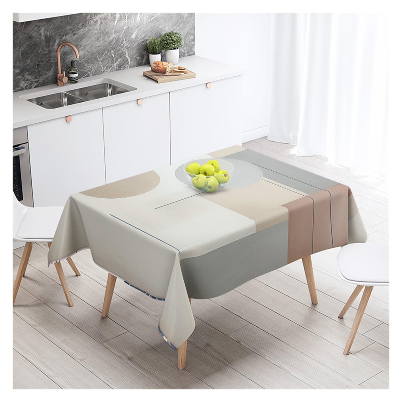 BDFJEDS Waterproof Tablecloth Abstract Geometric Tablecloth Party Decoration Restaurant Cafe Dining Table Tablecloths(Color9,120x140)
