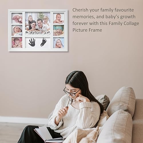 Miniatura 6 de Kit de manos y huellas para bebé, marco de recuerdo de fotos de bebé para recuerdos de fotos, regalos personalizados para bebés, decoración de pared