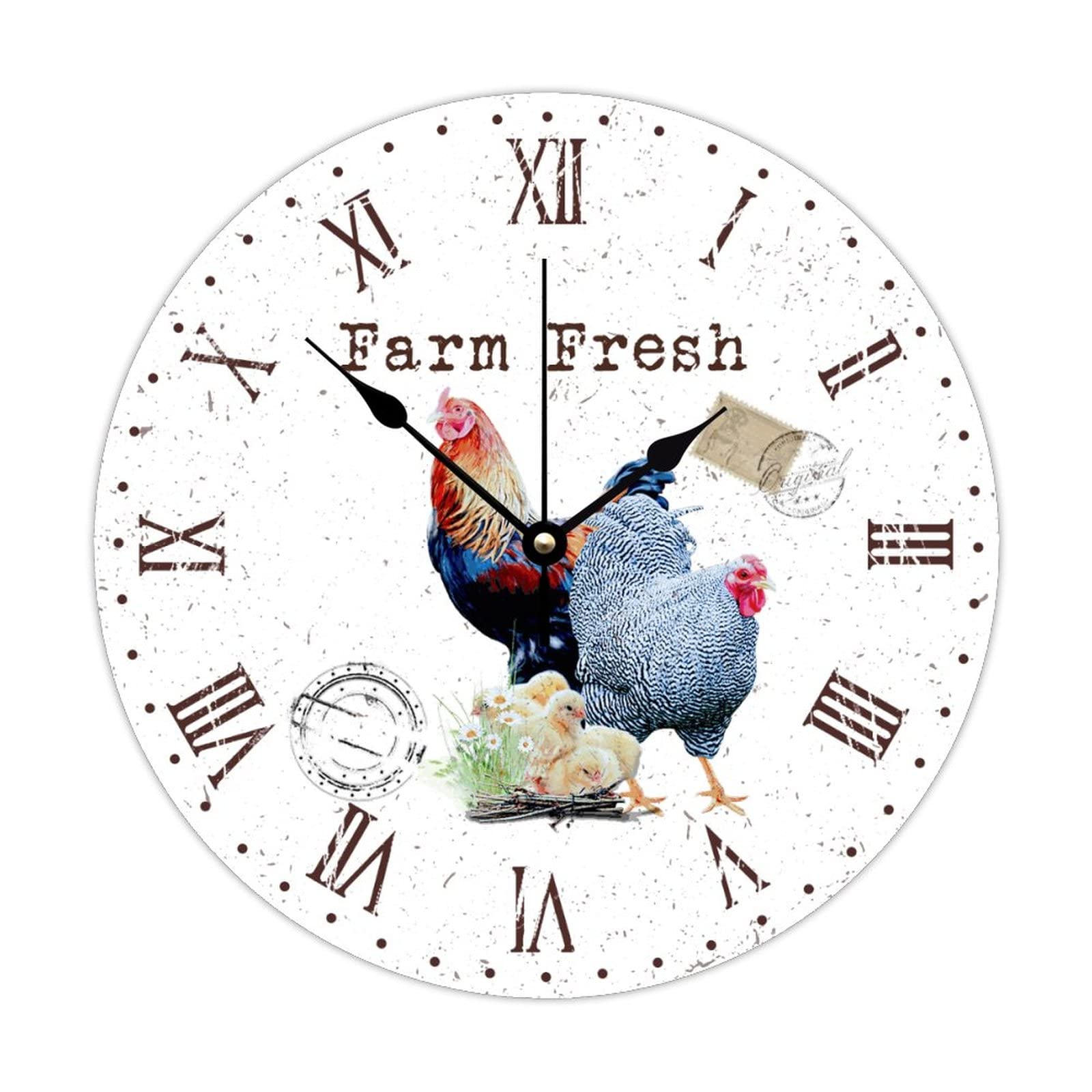 Horloge à quartz coq vintage pour créer une ambiance de cuisine campagnarde
