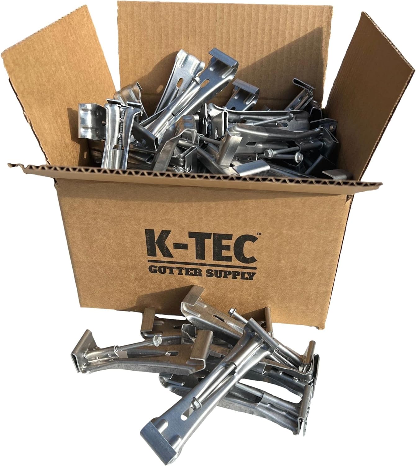 (75 Pack) 5 Inch Gutter Hangers Heavy Duty Hidden Rain Gutter Bracket Fastener with Clip Comes