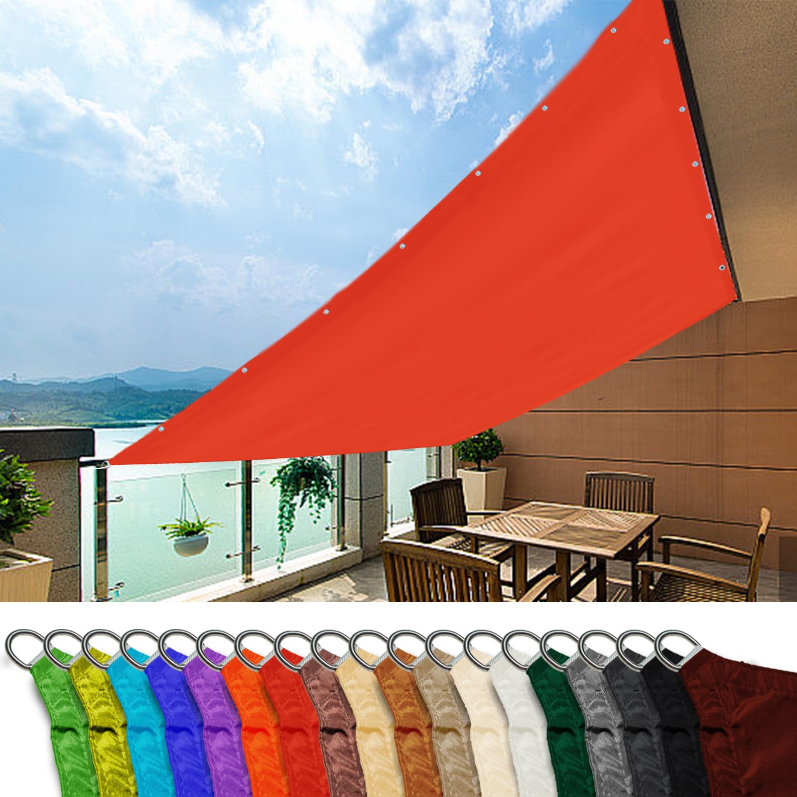 Auvent de jardin haut de gamme 1,2 x 10 m rouge pour balustrade de bassin
