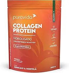 Puravida Colágenos Collagen Protein Verisol Abacaxi Hortelã 450g