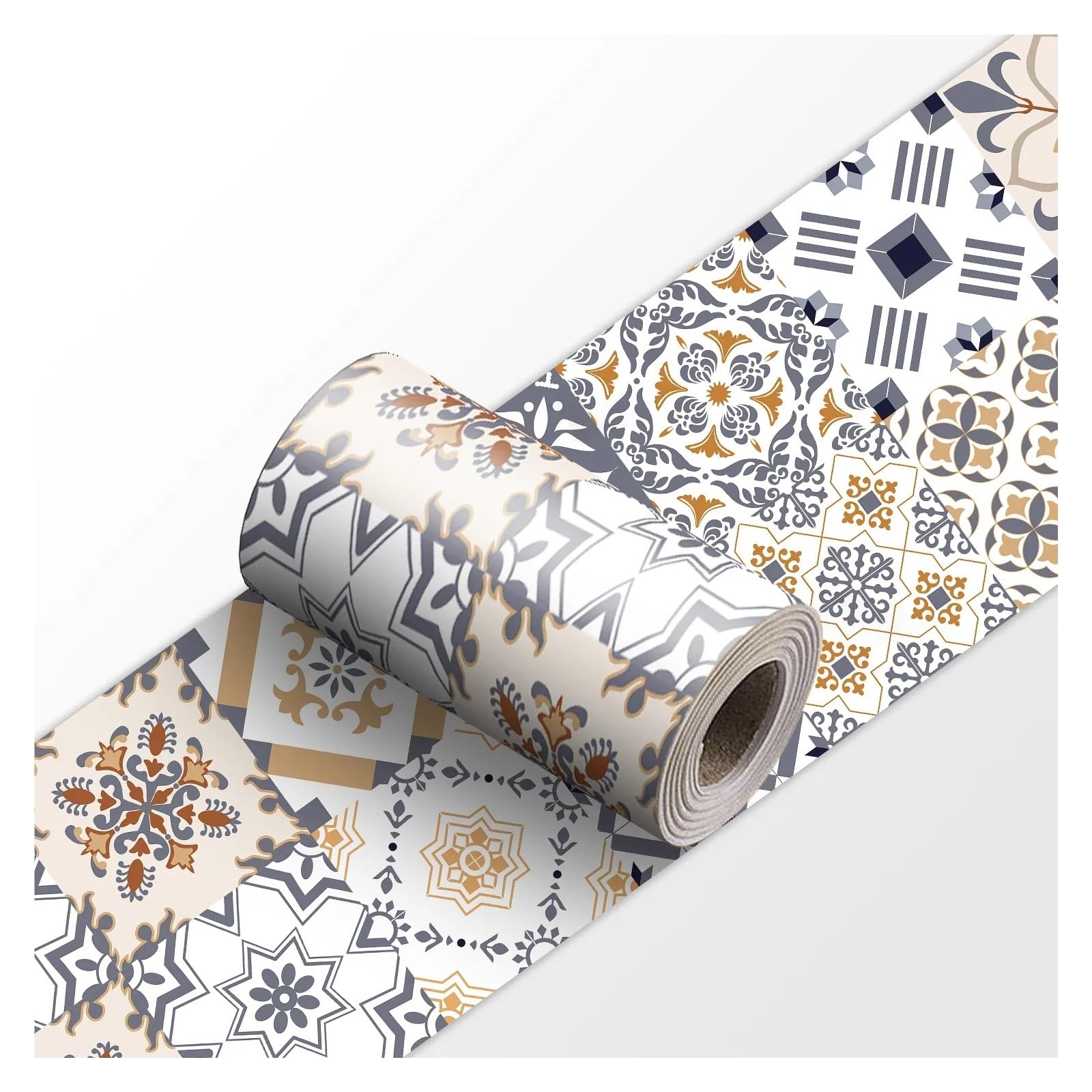 LCKKJHG Wallpaper Borders Self Adhesive 1pcs Ceramic Wall Stickers Peel & Stick Kitchen Backsplash Decorative Waist Line Tile Strips for Bathroom Skirting(YX-172,20cmX240cmX1roll)