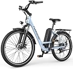 Funhang Electric Bike for Adults, 1000W Peak Ebike, 50Miles City Cruiser Ebikes, 26" Step Thru Electric Bicycle with 48V Removable Battery, Adjustable Stem, Rear Rack,7 Speed, UL2849 Certified