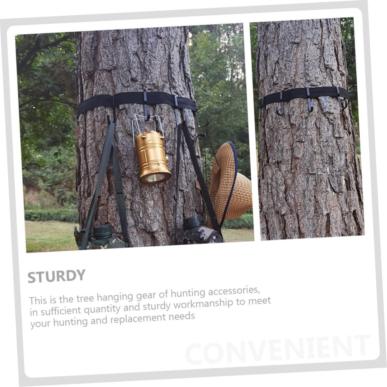 3sets Tree Stand Hooks Multi Hooks for Outdoor Gear Camping and Hunting Securely Hang Backpacks Binoculars Essentials Design 5pcs*3 image 3